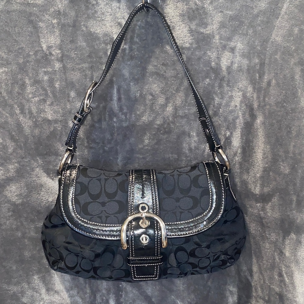 Coach Black Signature Shoulder Bag